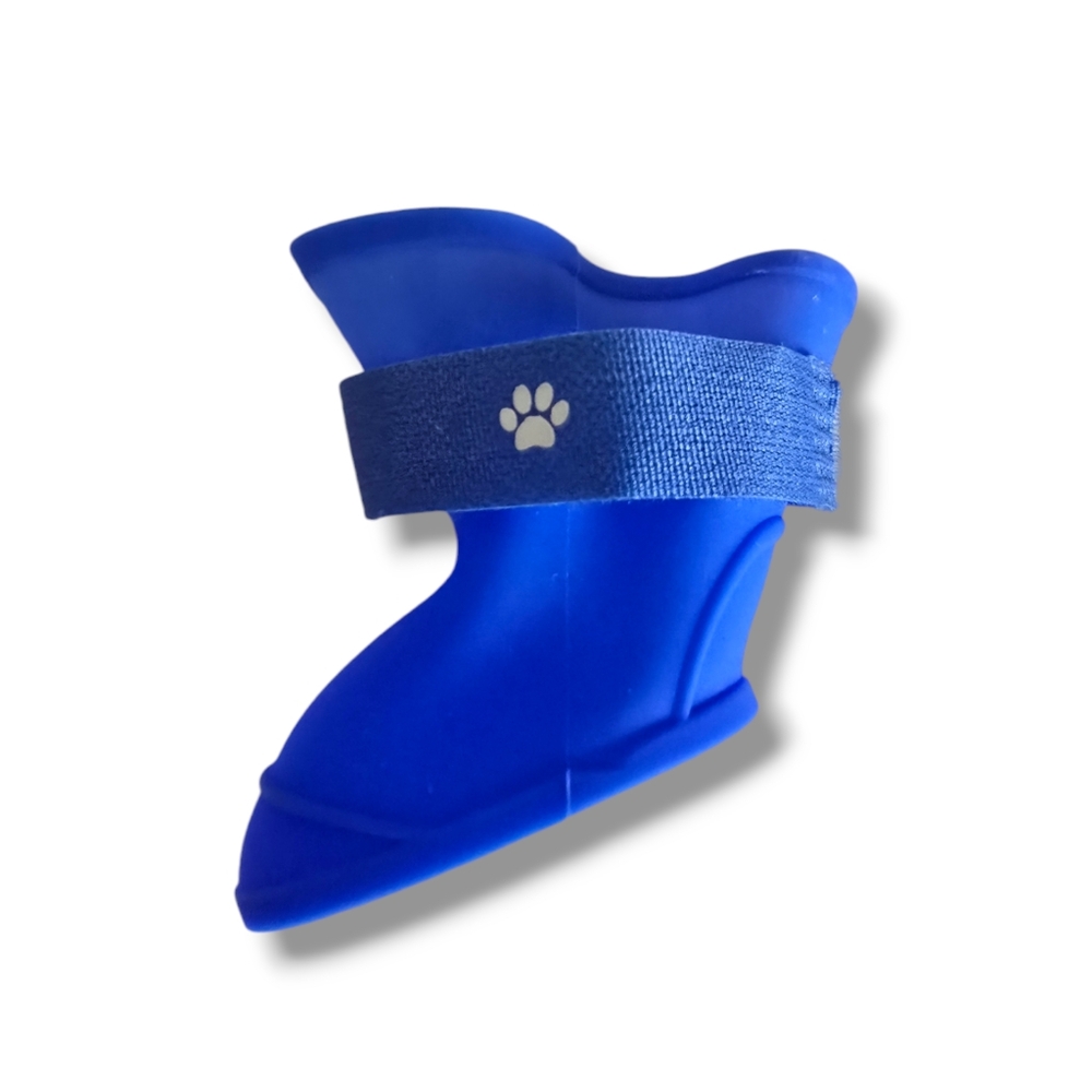 NWOT 🥀 PETSTORE Blue 4 PCS Waterproof Protective Silicone Dog Rain Boots - Picture 9 of 16